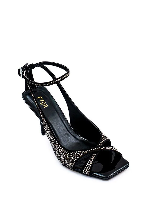 فايور Diamante Detail Square Toe Sandal BWR 080